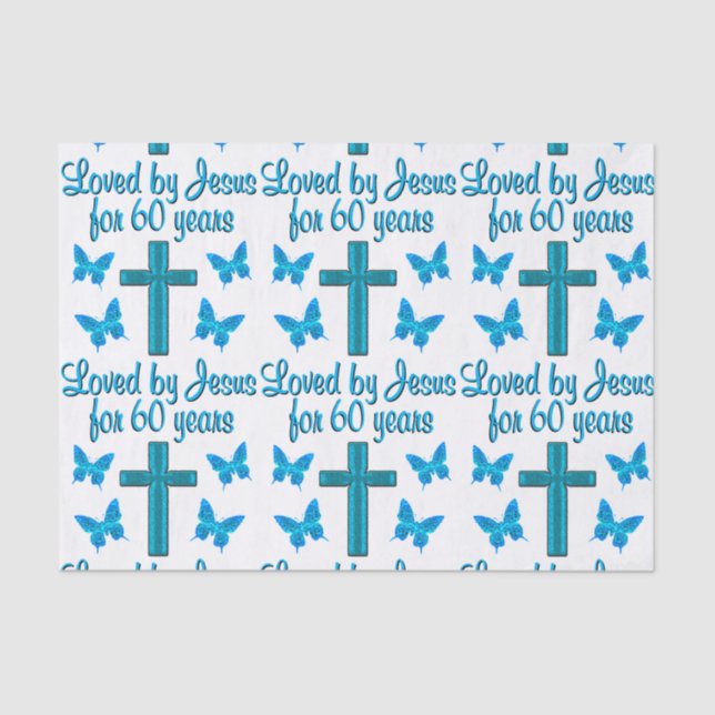 SPIRITUAL 60TH BIRTHDAY TISSUE PAPER (Front)