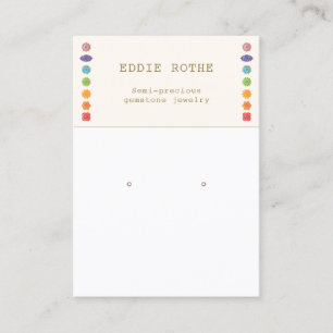 Spiritual 7 Chakra Earring Jewelry Display Business Card