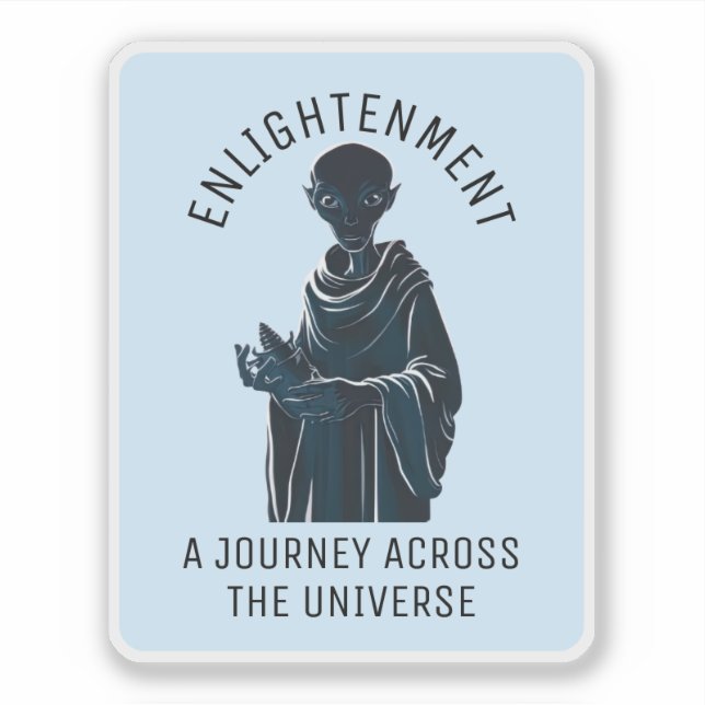 Spiritual Alien Monk Sticker (Front)