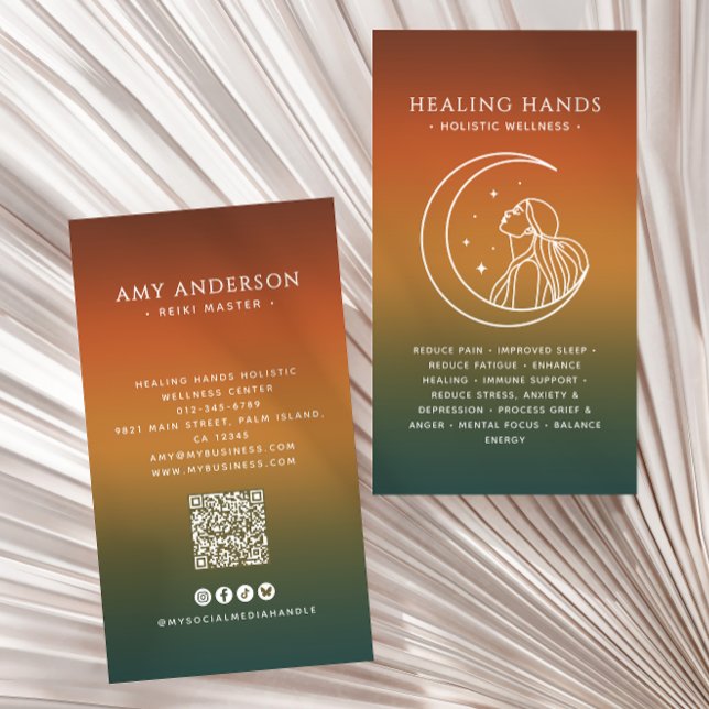Spiritual/Alternative Wellness Goddess Moon Healer Business Card (Creator Uploaded)