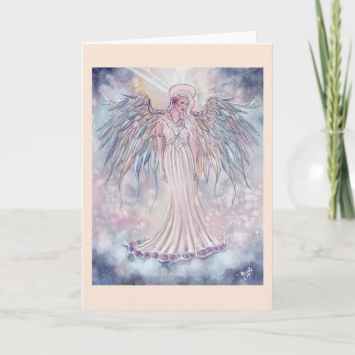 Spiritual angel of light greeting cards by Renee L