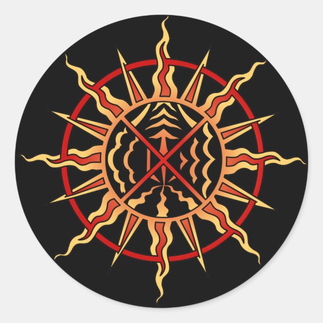 Spiritual Art Stickers First Nations Sun Stickers (Front)