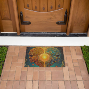 Spiritual Awakening Art Fiber Doormat