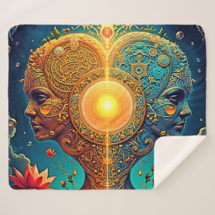 Spiritual Awakening Art Sherpa Blanket
