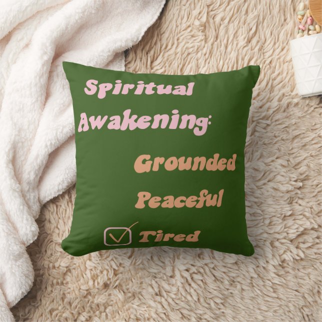 Spiritual Awakening Funny Throw Pillow (Blanket)