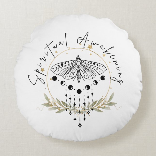 Spiritual Awakening Round Pillow (Front)