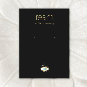 Spiritual Black Earring Jewelry Display Business Card