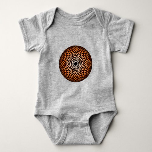 Spiritual Black White Mandala Geometric Art Baby Bodysuit