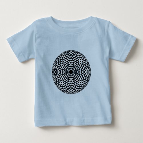 Spiritual Black White Mandala Geometric Vector Art Baby T_Shirt