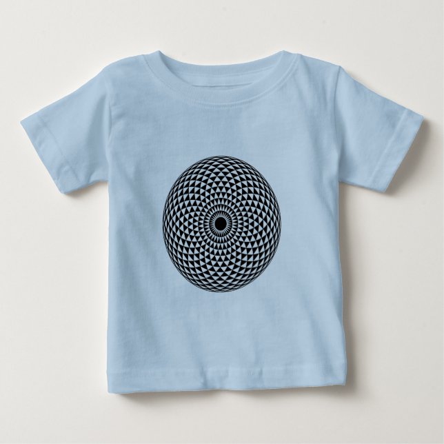 Spiritual Black White Mandala Geometric Vector Art Baby T-Shirt (Front)