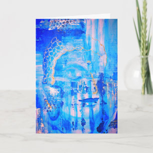 Spiritual Blue Buddha Head Motivational Quote Card