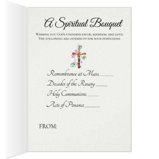 Spiritual Bouquet Boy Praying to Jesus (Inside (Right))