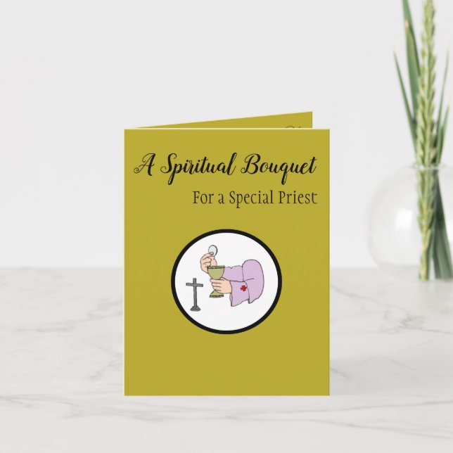 Spiritual Bouquet for a Priest Card (Front)