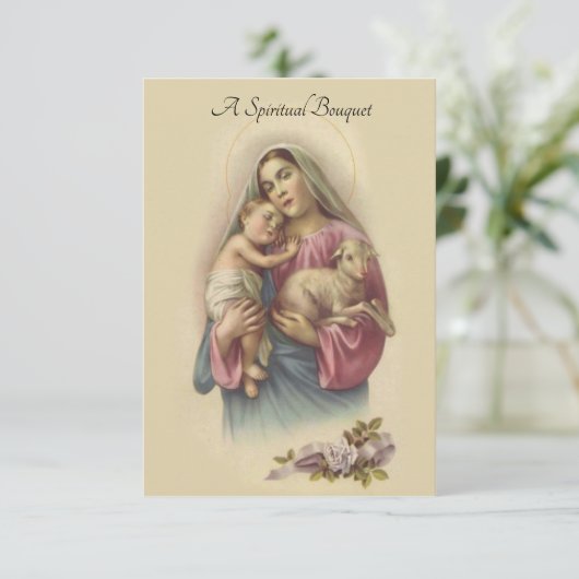 Spiritual Bouquet Prayer Offering Card (Standing Front)
