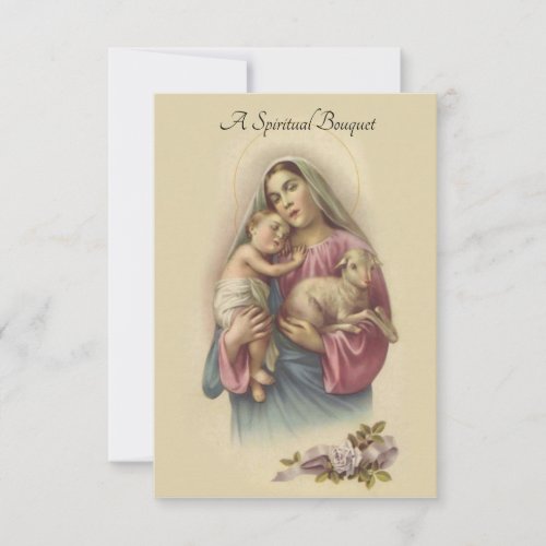 Spiritual Bouquet Prayer Offering Card