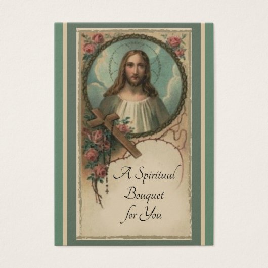 Spiritual Bouquet Prayer Offering Holy Card (Front)