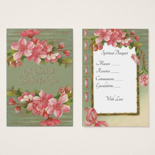 Spiritual Bouquet Prayer Offering Holy Card (Front & Back)