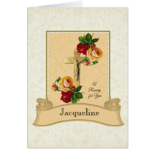 Spiritual Bouquet Rosary Roses Cards