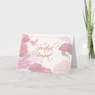 Spiritual Bouquet Thinking of You, Religious, Rose Card
