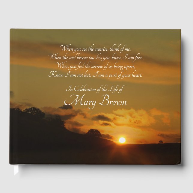 Spiritual Celebration of Life Guest Book (Front)