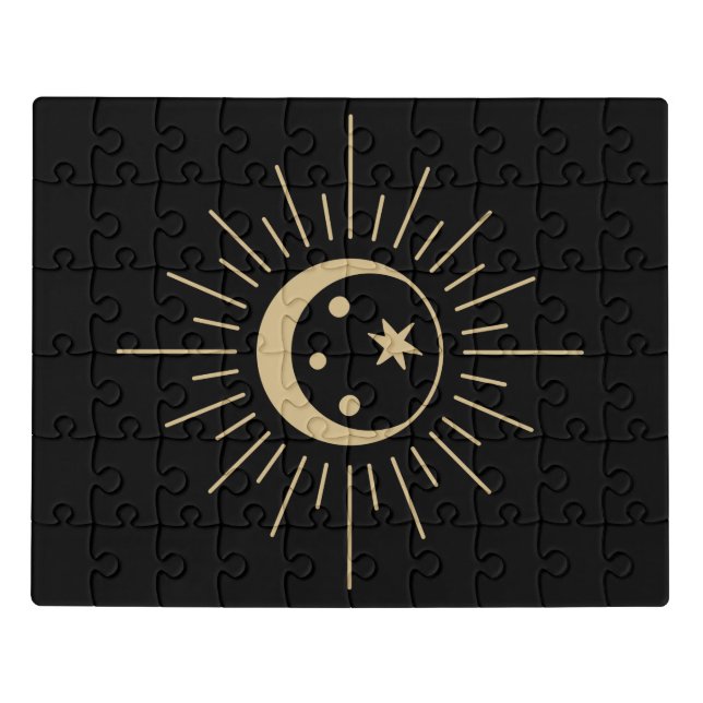 Spiritual Celestial Crescent Moon Jigsaw Puzzle (Puzzle Horizontal)