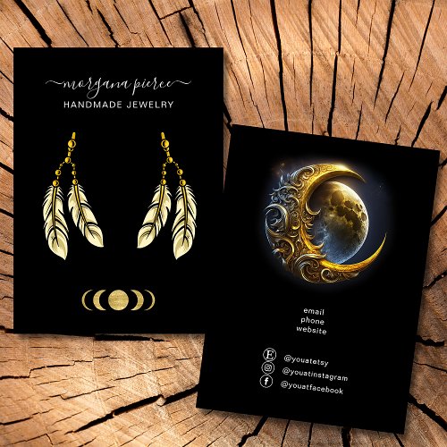 Spiritual Celestial Earring Display Holder Business Card