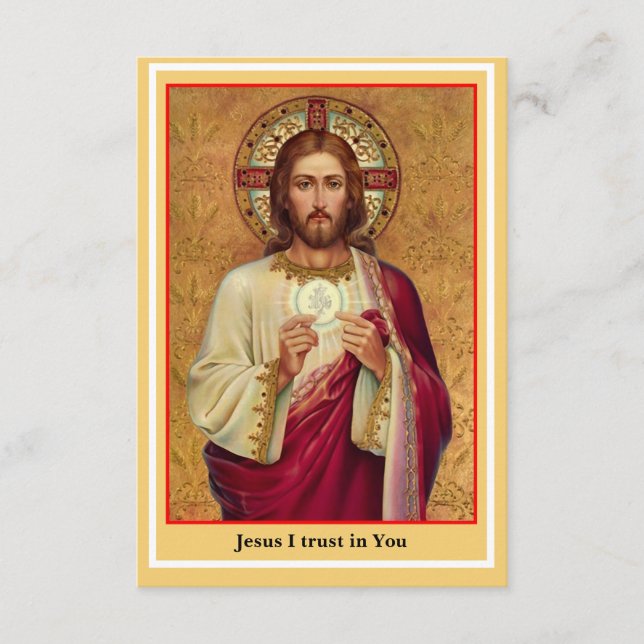 Spiritual Communion Prayer Card (Front)
