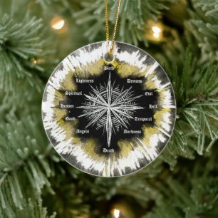 Spiritual Compass Ceramic Ornament