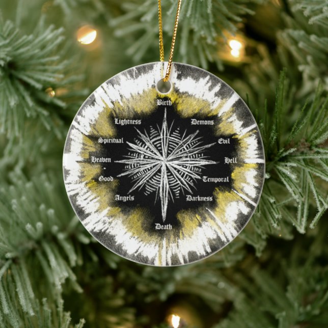 Spiritual Compass Ceramic Ornament (Tree)