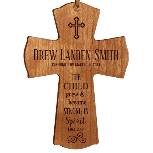 Spiritual Confirmation Cherrywood Ornament (Front)