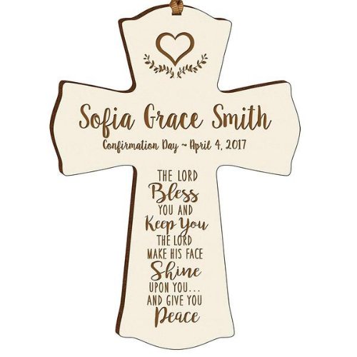 Spiritual Confirmation Day Engraved Ivory Ornament
