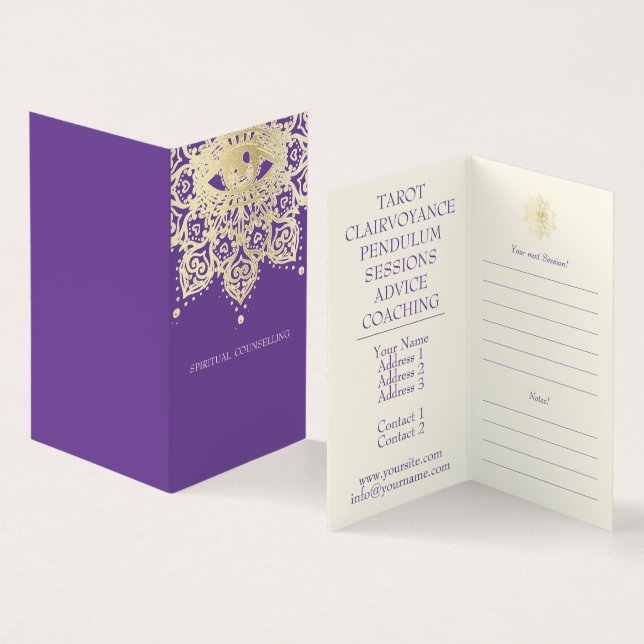 Spiritual Counselling, Psychic - Business Card (Inside and Outside)