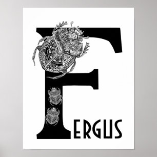 Spiritual custom child F Name Furgus Beatles bugs Poster