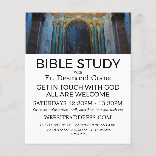 Spiritual Decor Christian Bible Class Advertising Flyer