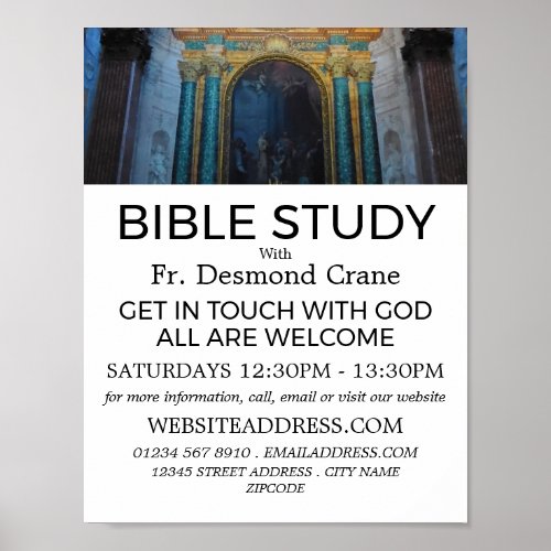 Spiritual Decor Christian Bible Class Advertising Poster