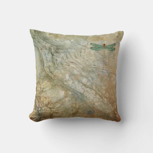 Spiritual Dragonfly Throw Pillow