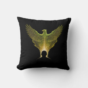 Spiritual Eagle Awakening • Higher Self Meditation Throw Pillow