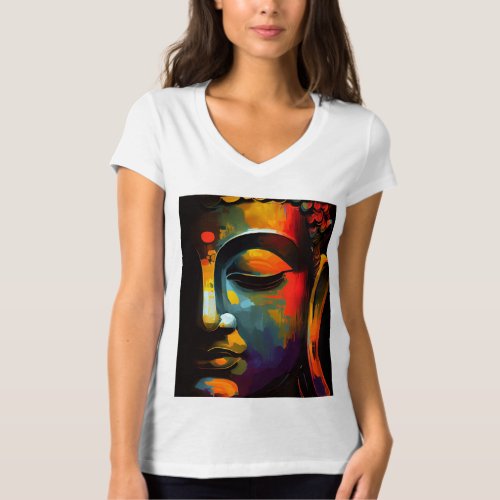 Spiritual Elegance Lord Buddha Artistry T_Shirt