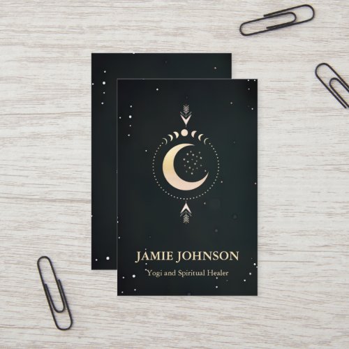 Spiritual Energie Heiler Reiki Moon Phase Yoga  Business Card