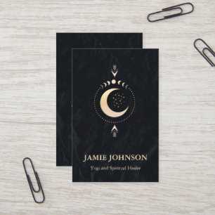 Spiritual Energie Heiler Reiki Moon Phase Yoga Business Card