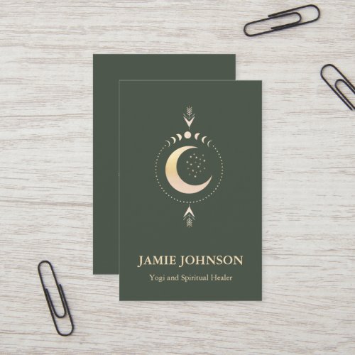 Spiritual Energie Heiler Reiki Moon Phase Yoga  Business Card