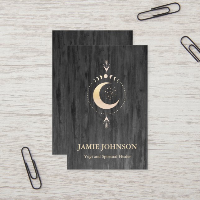 Spiritual Energie Heiler Reiki Moon Phase Yoga  Business Card (Front/Back In Situ)