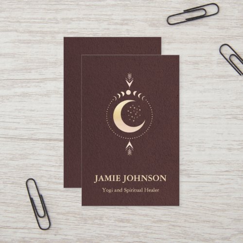 Spiritual Energie Heiler Reiki Moon Phase Yoga  Business Card