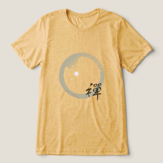 Spiritual Enso Zen Tri-Blend Shirt (Design Front)