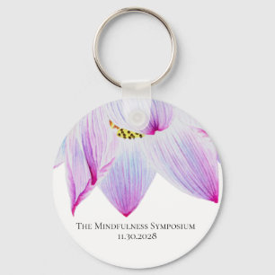 *~* Spiritual Event Magenta Pink & Blue Lotus Keychain