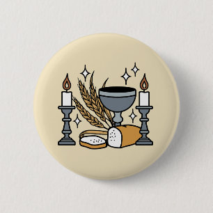 Spiritual Faith and Grace – Uplifting Christian Button