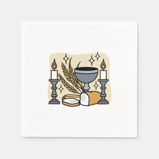 Spiritual Faith and Grace – Uplifting Christian Napkins (Front)