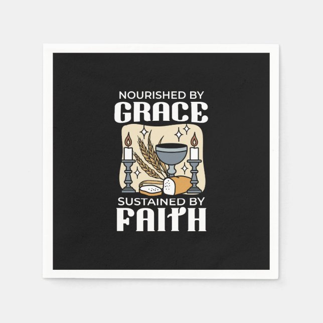 Spiritual Faith and Grace – Uplifting Christian Napkins (Front)