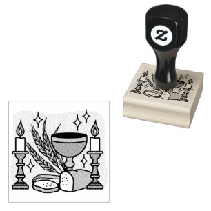 Spiritual Faith and Grace – Uplifting Christian Rubber Stamp