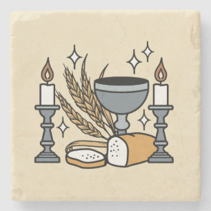 Spiritual Faith and Grace – Uplifting Christian Stone Coaster